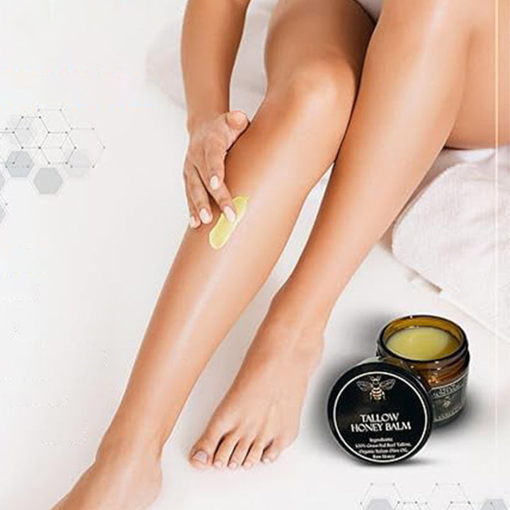 Naturkosmetik Gesichtscreme mit Honig, Rinderfett & Bienenwachs; spendet Feuchtigkeit, Anti-Aging.