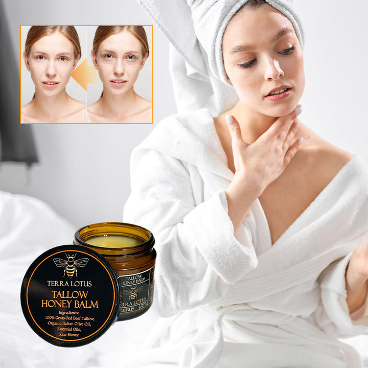 Anti-Aging Rinderfett Bienenwachs Honig Gesichtscreme, Premium Hautpflege für intensive Nährung.