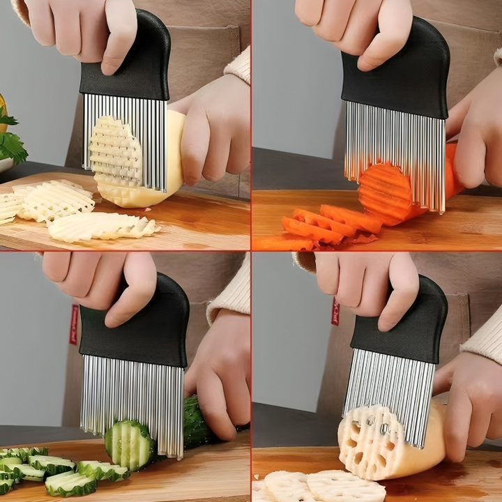Frische Gurken werden mit dem Küchenhobel zu attraktiven Wellenscheiben für Deko & Snacks. Einfach kochen.