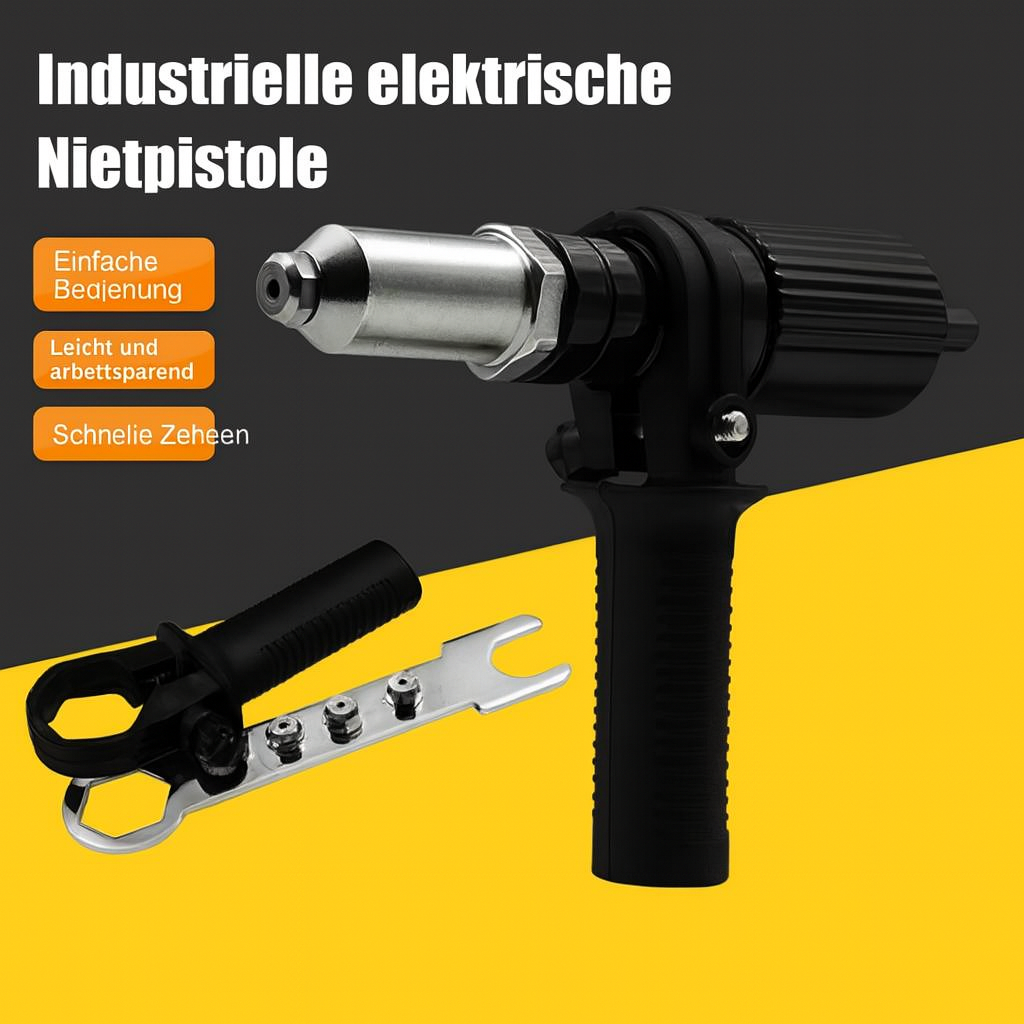 RivetMaster Pro Nietenadapter für Bohrmaschinen; schnelles & präzises Setzen von Blindnieten bei DIY & Reparatur.