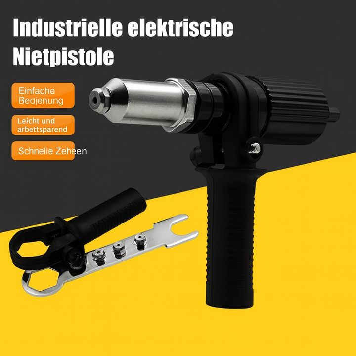 RivetMaster Pro Nietenadapter für Bohrmaschinen; schnelles & präzises Setzen von Blindnieten bei DIY & Reparatur.