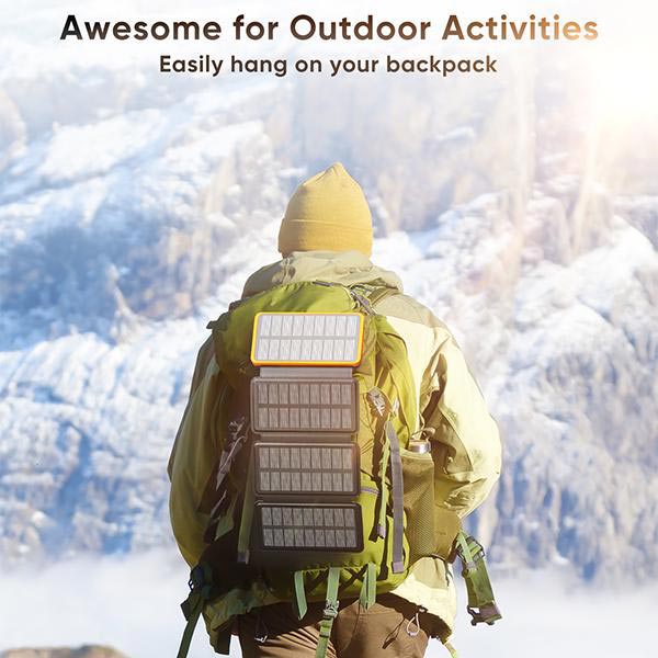 Kompakte & tragbare 25000mAh Solar Powerbank, ein unverzichtbares Gadget für Outdoor-Enthusiasten.