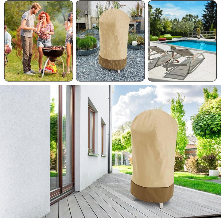Wasserdichte Smokerhülle für Rauchergrills. UV-beständige Bravoro Oxford Abdeckung für Garten & Outdoor.