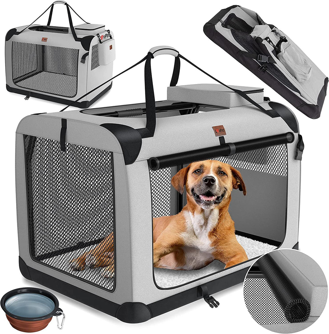Robuste, faltbare Haustier Transporttasche für Hunde & Katzen, sicher & komfortabel für Reisen.
