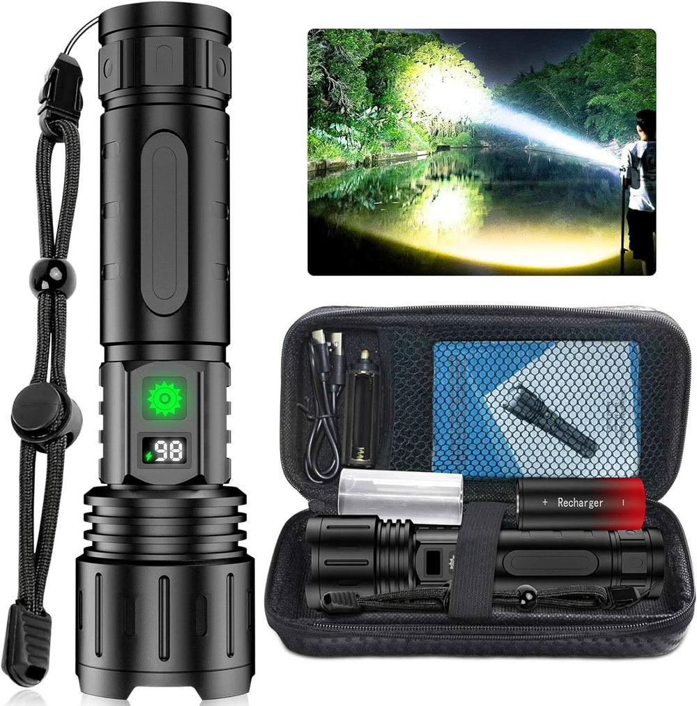 Wasserdichte IPX6 LED-Taschenlampe für Camping & Wandern, aus robustem Aluminium, ideal für Abenteuer & Outdoor.