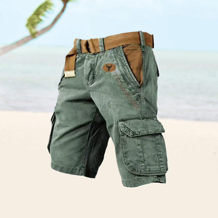 Herren Cargo Shorts im lässigen Stil, hellblau, robust und bequem, geeignet für alle Abenteuer.