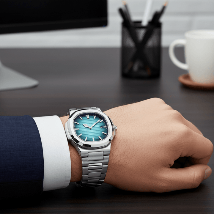 Robuste Herren Sportuhr am Handgelenk: Quadratische Digitaluhr, wasserdicht und stoßfest für aktive Männer.
