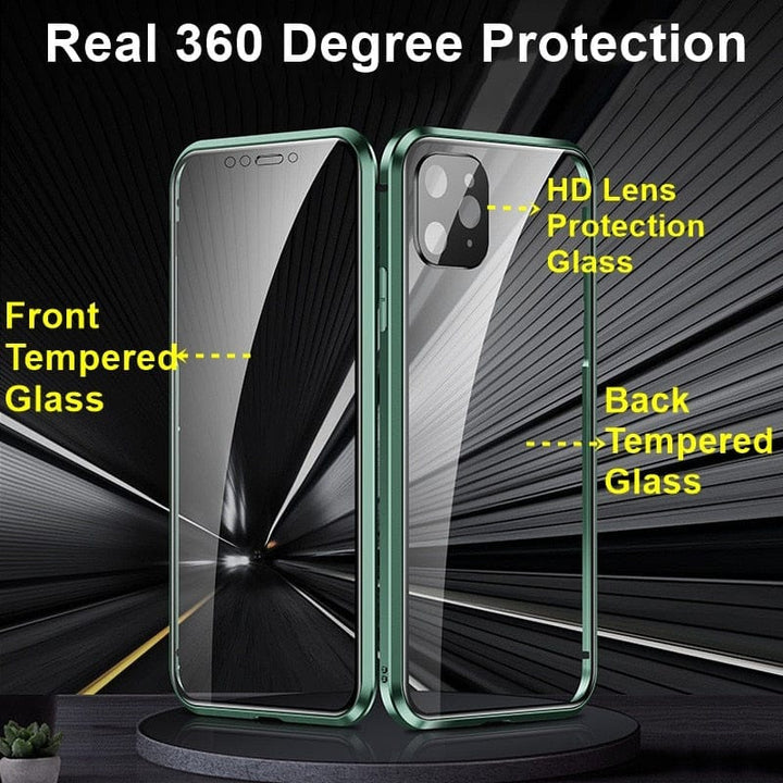 Langlebige iPhone Metallhülle mit verstärktem Kameraschutz & 360° Ganzkörperschutz.