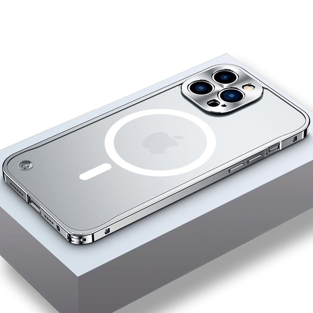 Elegante iPhone Metallhülle MagSafe 2.0. Slim Handyhülle in Aluminium-Optik mit stoßfestem Premium-Schutz & Kameraschutz.