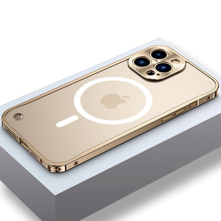 Schlanke iPhone Metallhülle MagSafe 2.0. Dünnes Aluminium Case mit Kameraschutz für Premium-Schutz & stoßfeste Sicherheit.