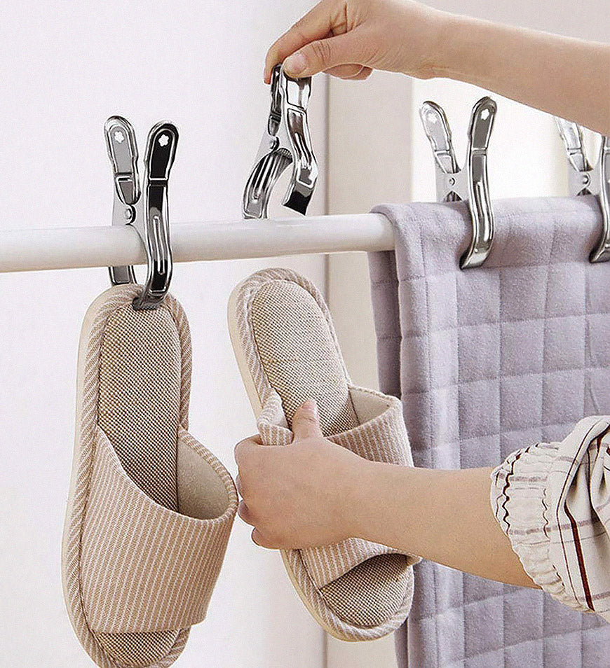 Starke Handtuchclips aus Edelstahl, perfekt für Pool, Strand und Garten.