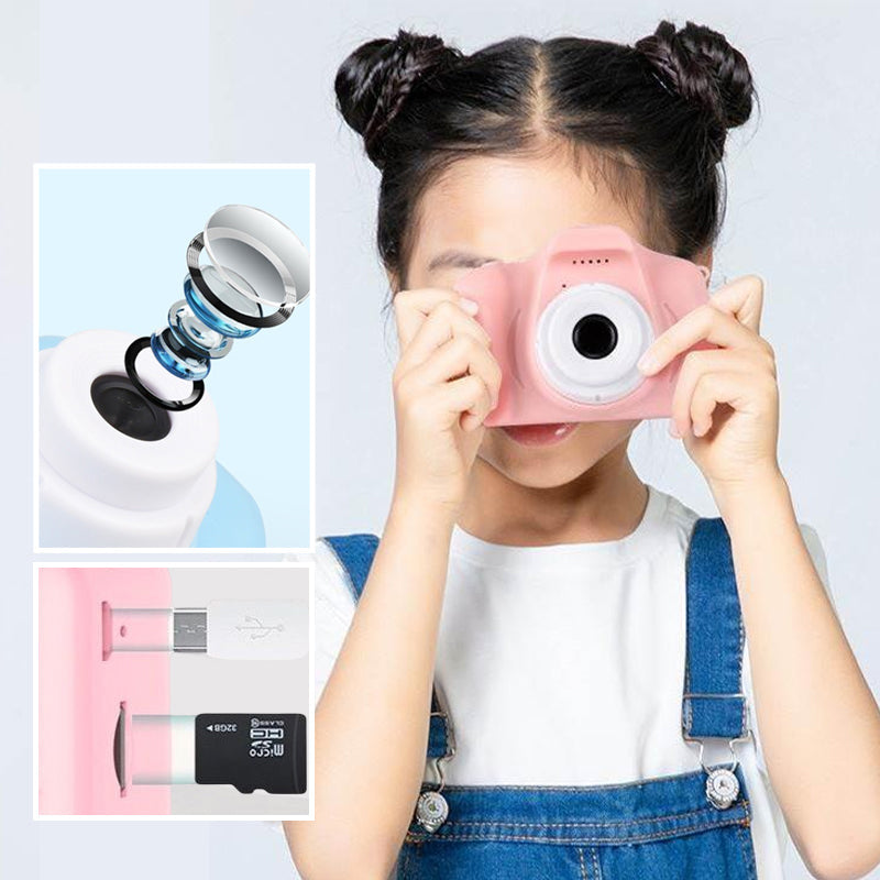 Robuste Kinder Digitalkamera mit Kreativfiltern, ideal für kleine Fotografen und spielerische Entdeckungen.