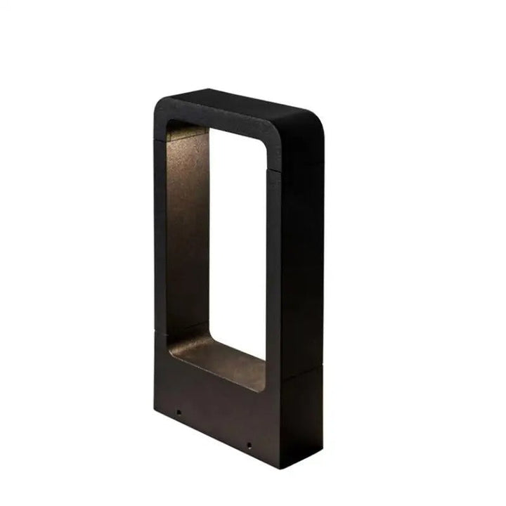 Moderne, wasserdichte LED-Bodenlampe in Grau für robuste Garten- und Terrassenbeleuchtung.