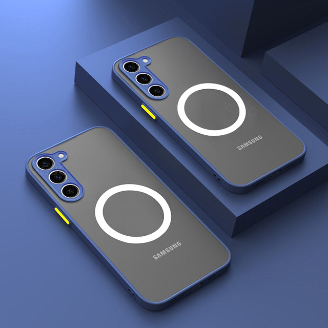 Dunkelgrüne Magnet-Handyhülle, stoßfest und langlebig. Ideales Smartphone-Zubehör mit Schutz.