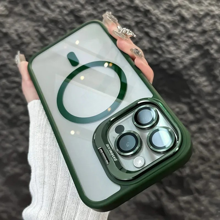 Robuster Telefonschutz: Magnetische Handyhülle mit Kameraschutz, stoßfest & integriertem Handyständer.