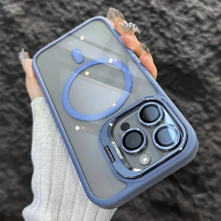 Elegante & robuste Schutzhülle mit Glas-Linsenschutz, stoßfestem Design & praktischem Ständer.