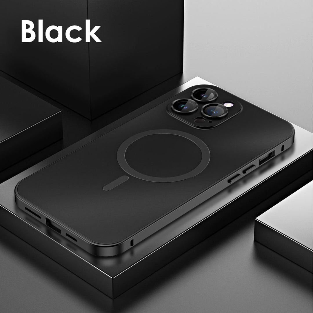 Elegante, schlanke Metall Schutzhülle für iPhone 14, 13, 12 für Premium-Handyschutz & stilvolles Design.