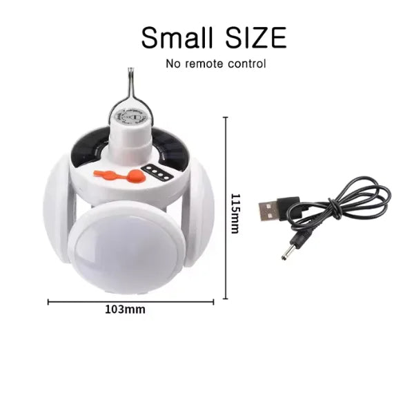 Kompakte, tragbare Solar-Campinglampe mit Haken. Robuste LED-Laterne für Outdoor-Abenteuer & Notfälle.