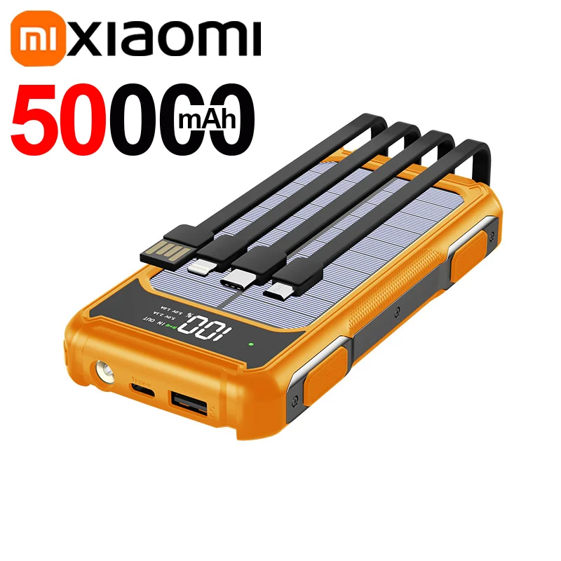 Laden Sie Ihr iPhone/Samsung mit dieser robusten Solar Powerbank. Schnellladung, externer Akku für Notfall & Reise.