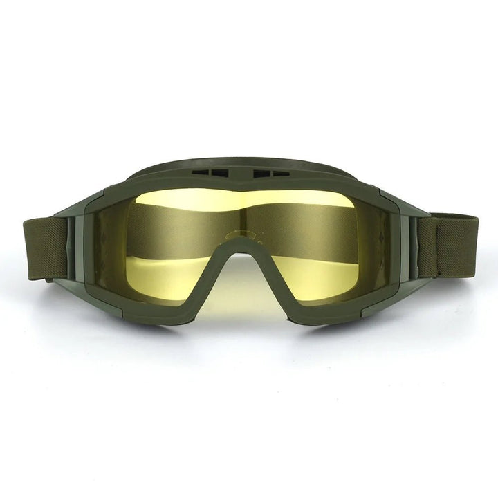 Stilvolle taktische Schutzbrille, robust, für Airsoft & Paintball, optimaler Augenschutz.
