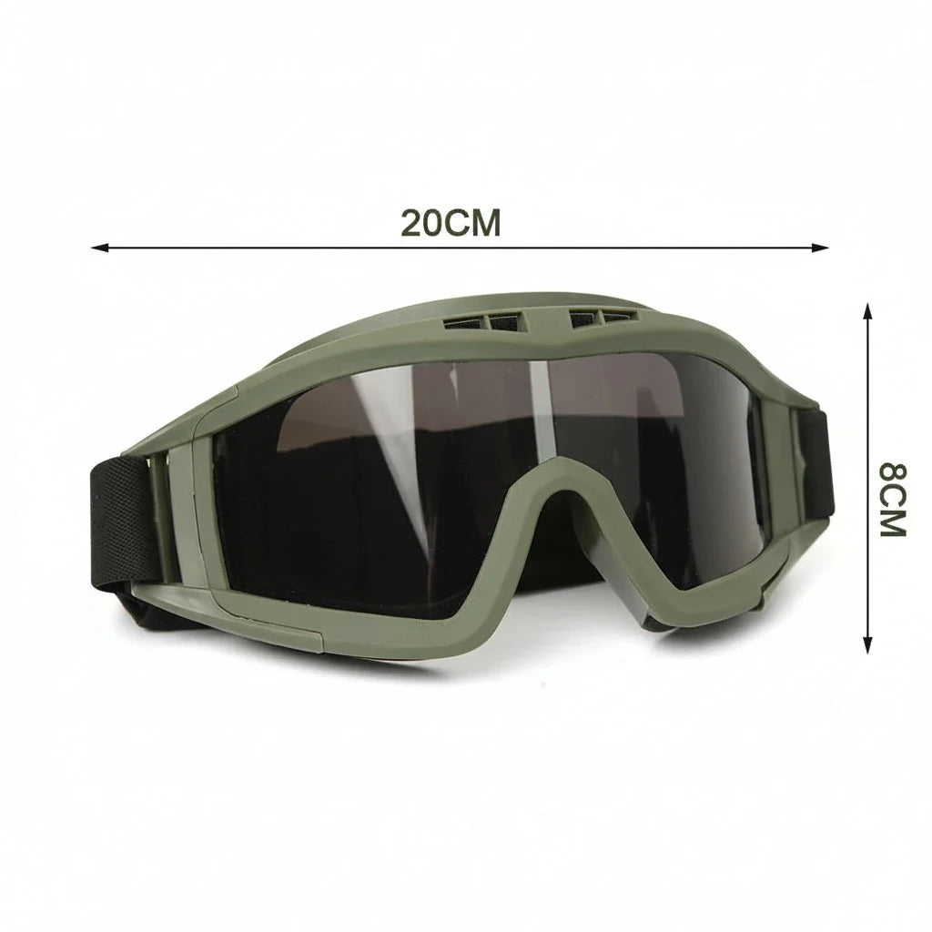 Langlebige taktische Schutzbrille für Outdoor, Sport & Airsoft, robuster Augenschutz unisex.