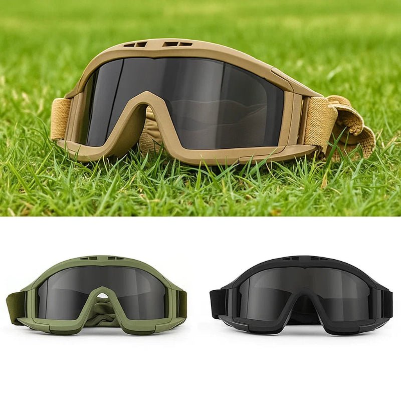 Widerstandsfähige Sport-Schutzbrille für Outdoor-Aktivitäten, maximaler taktischer Augenschutz.