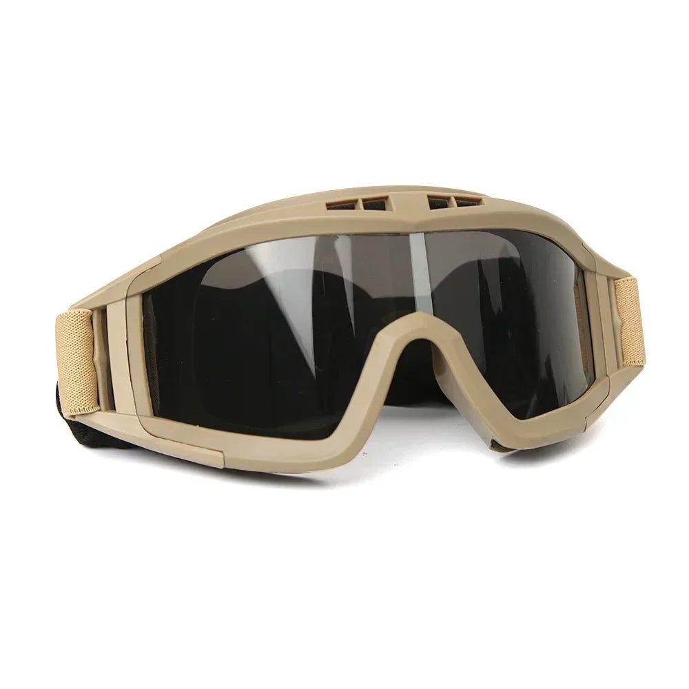 Moderne taktische Schutzbrille, unisex Design für optimalen Augenschutz bei Sport & Airsoft.