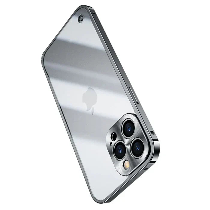 iPhone 15 MagSafe Schutzhülle, robust und transparent. Stoßfestes Case mit Metallrahmen.