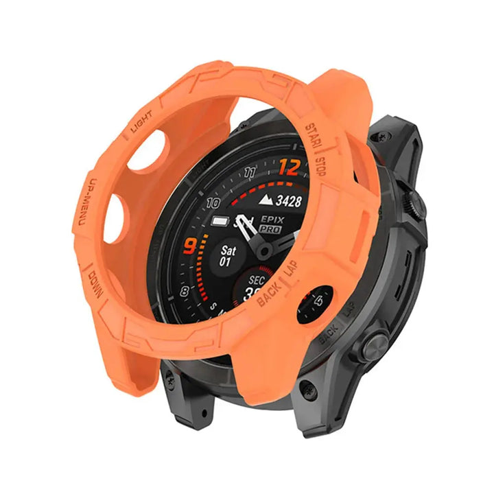 Unisex TPU-Smartwatch-Hülle in Rosa für Fenix 7/7X Pro und Epix Pro – weicher, stoßfester Schutz.