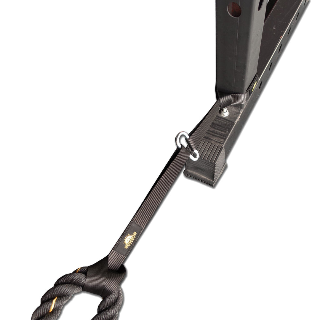Detail der verstärkten Nähte der Unisex Battle Rope Straps, für langlebiges und sicheres Battlerope-Training.