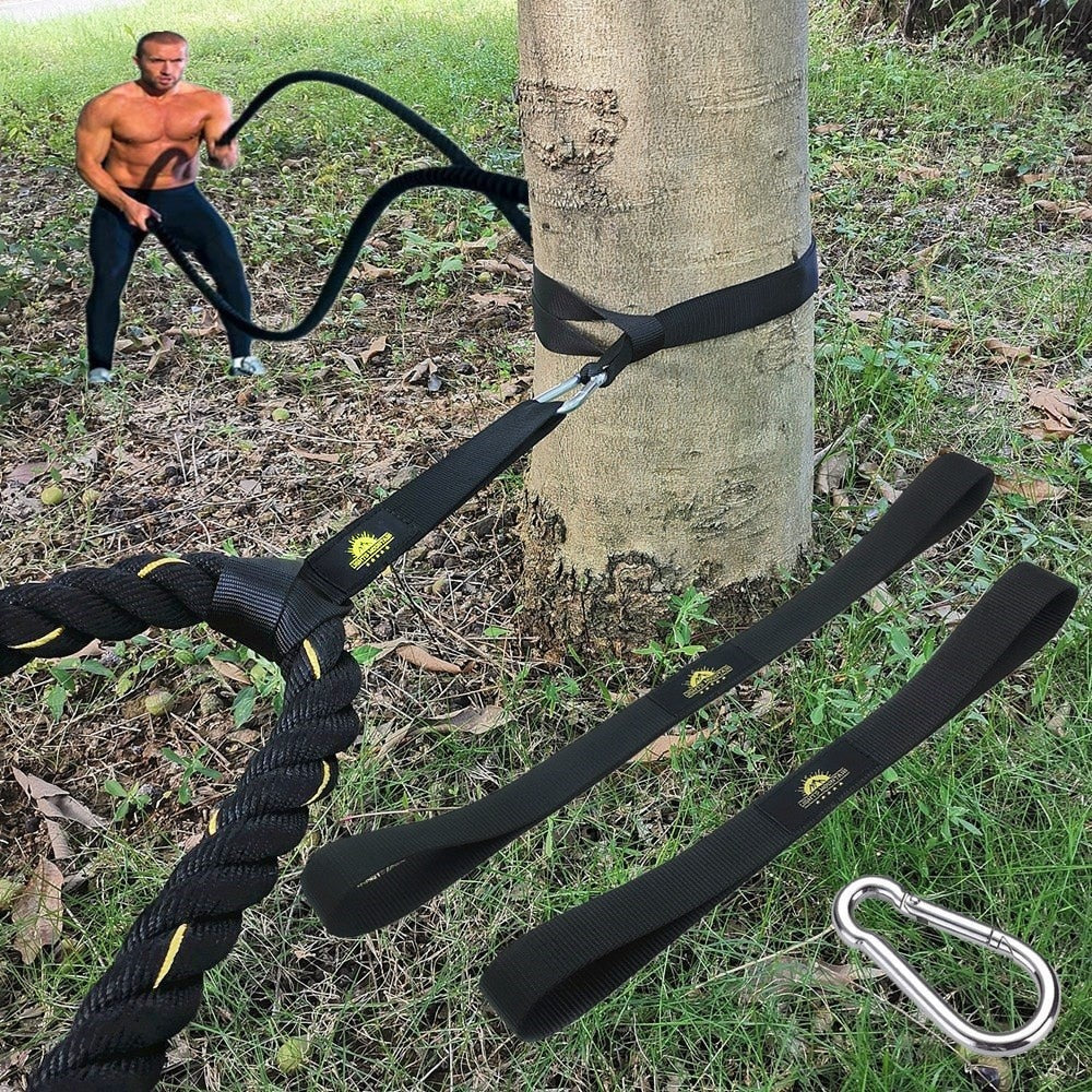 Vielseitige Unisex Battle Rope Straps für anspruchsvolles Kraft- und Ausdauertraining im Heim- oder Outdoor-Gym.