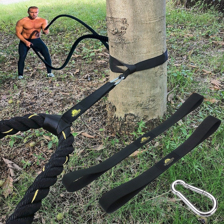 Vielseitige Unisex Battle Rope Straps für anspruchsvolles Kraft- und Ausdauertraining im Heim- oder Outdoor-Gym.