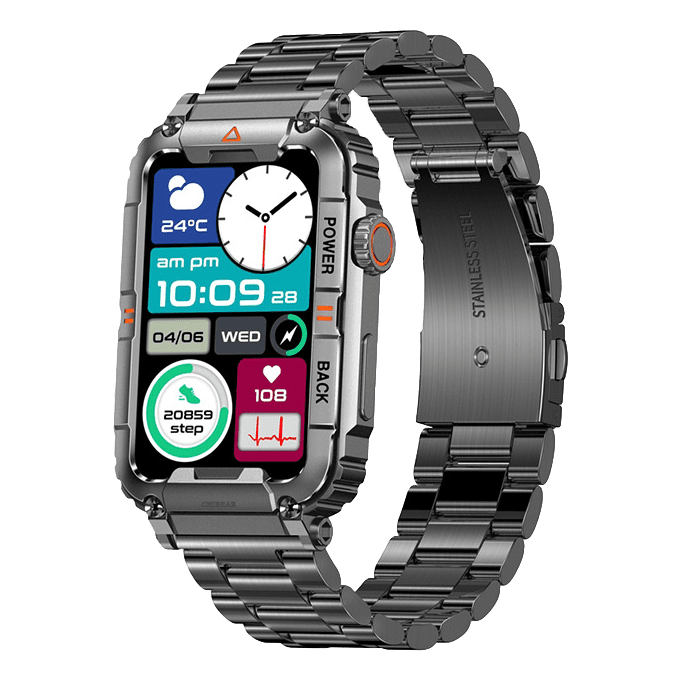 Wasserdichte Outdoor GPS-Smartwatch, robust und ideal für Sport und Abenteuer. Inkl. SIM-Funktion.