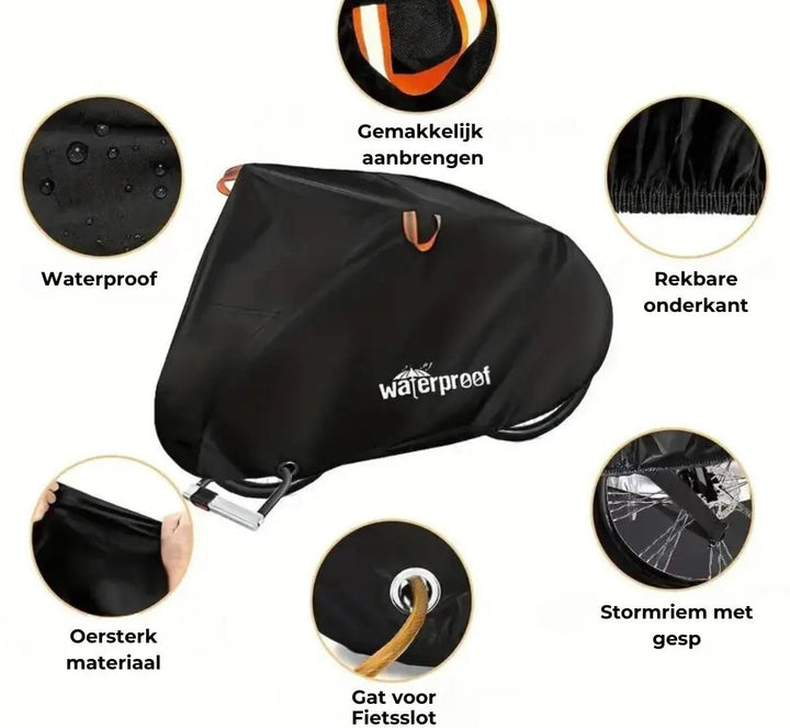 Wasserdichte WeatherGuard Fahrradabdeckung, dreilagig, für optimalen Wetterschutz, UV- & Regenschutz aller Fahrradtypen.