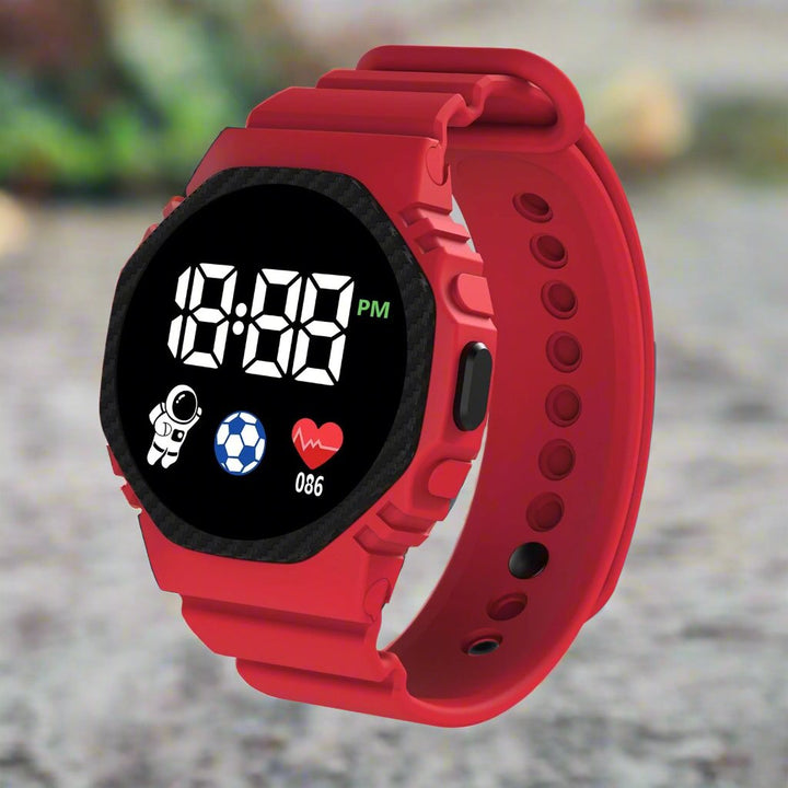 Robuste, wasserdichte digitale Kinder Sportuhr für Jungen & Mädchen, ideal als Lernuhr & Geschenk.