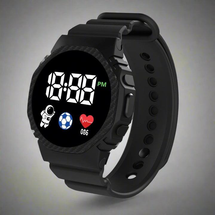 Extrem robuste Kinder Armbanduhr, digitale Sportuhr mit strapazierfähigem Band, ideal für aktive Kinder.