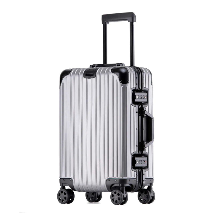 Hochwertiger Aluminium-Magnesium Koffer "Tirana", robustes Reisegepäck mit stilvollem Design.