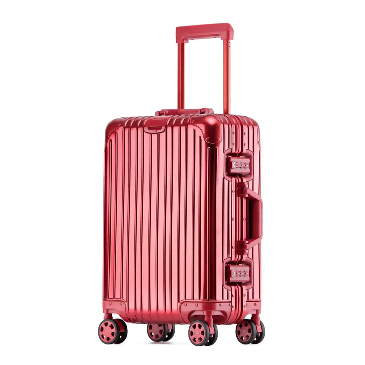 Robuster Aluminium-Magnesium Koffer "Tirana" mit TSA-Schloss und 360°-Rollen für sichere & stilvolle Reisen.