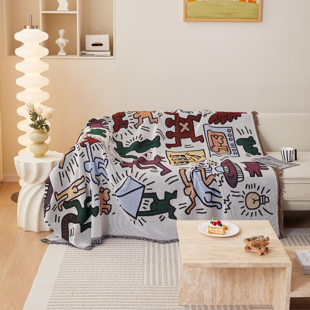 Strapazierfähiger Couchbezug mit exklusivem Boho-Design. Schützt Möbel & dekoriert Ihr Heim.