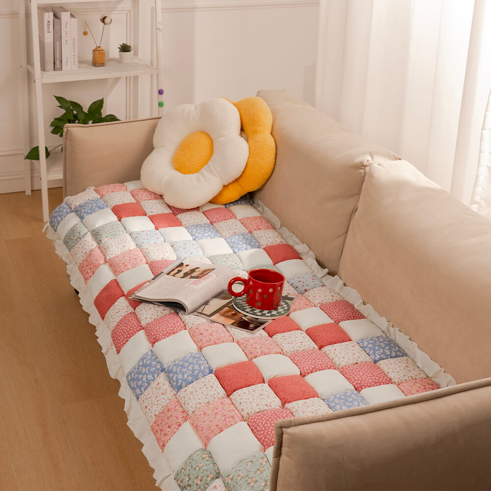 Couchschutz aus Baumwolle-PP, ideal für Familien, viele Farboptionen, haustierfreundlich.