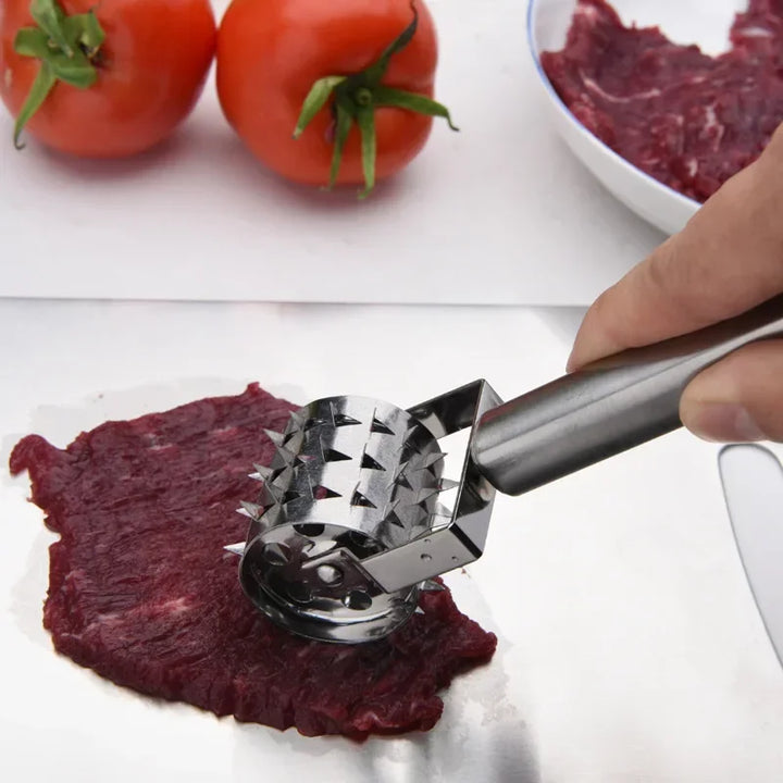 Edelstahl Fleischklopfer für Schnitzel & Steak. Langlebiger Fleischzartmacher für die Profiküche & zuhause.