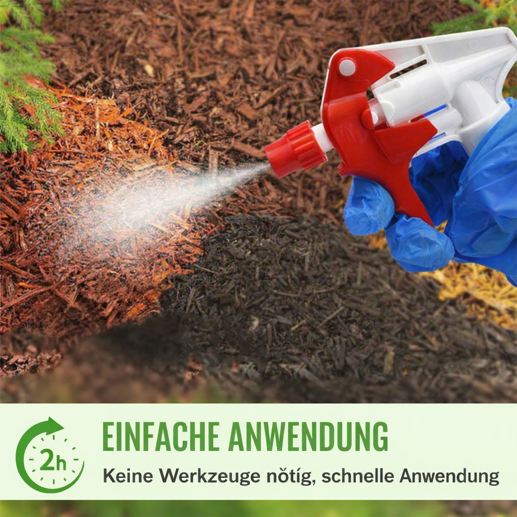 Ordentlich stabilisierter Kiesweg im Garten mit robustem Gartenkleber; sorgt für eine saubere, trittfeste Bodenfixierung.