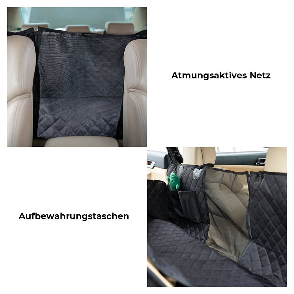 Praktischer Hunde Autositzbezug, einfach zu installieren, für den sicheren Transport Ihres Haustieres im Auto.