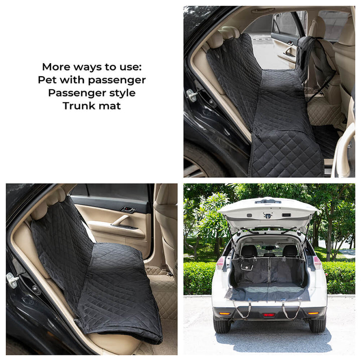 Robuster Rücksitzschutz für Hunde. Sorgt für Sauberkeit im Auto und sichere Fahrten mit Ihrem Vierbeiner.