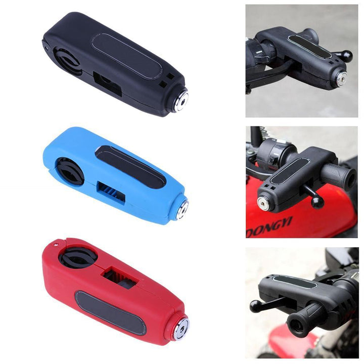 Robuster Motorrad Lenkerschloss Diebstahlschutz für Motorräder, Roller und ATVs; schnelle, effektive Zweiradsicherung.