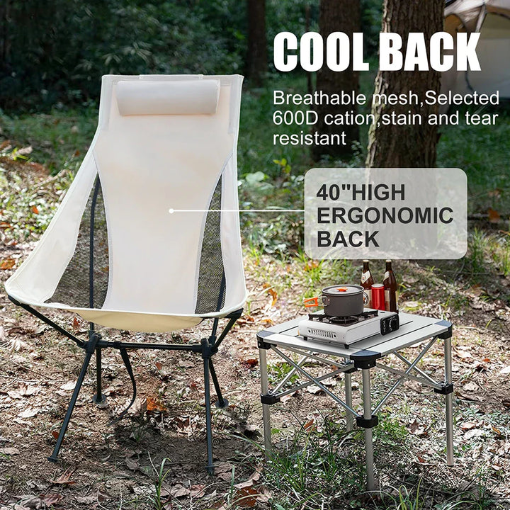 Tragbarer Klappstuhl für Camping & Outdoor-Abenteuer, faltbar, leicht, ideal für Transport & Lagerung.