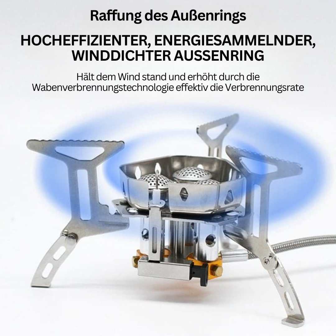 Gasbrenner für Outdoor Kochen, robust und langlebig; perfektes Zubehör für Camping & Wandern.