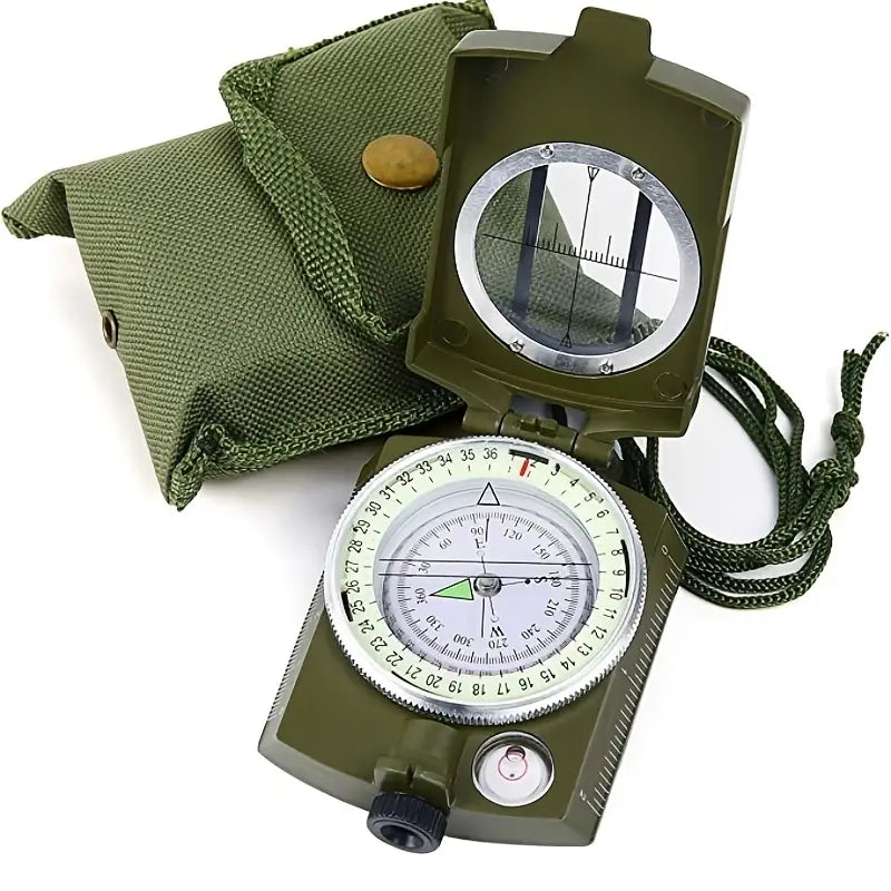 Robuster Profi Outdoor Kompass für präzise Navigation beim Wandern, Trekking und Camping.
