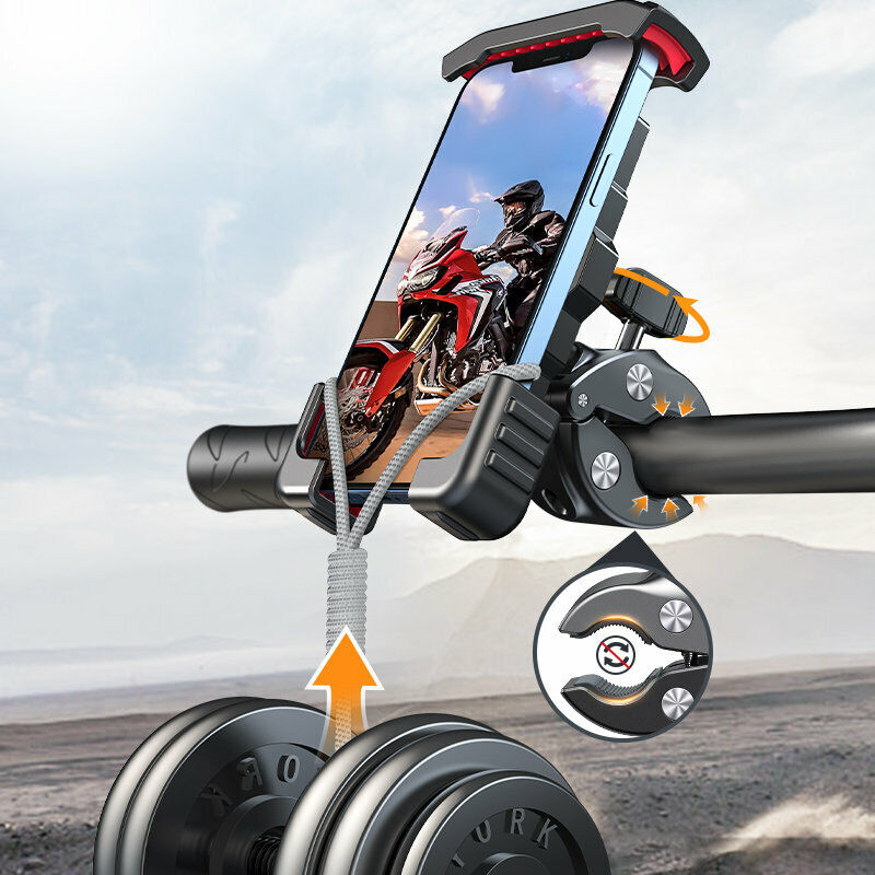 Universeller Fahrrad-Handyhalter SecureGrip für sicheren Halt an Fahrrad, Motorrad & E-Scooter.