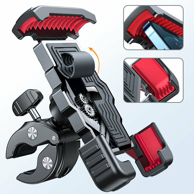 Sicherer SecureGrip Handyhalter für Fahrräder & E-Scooter, ideal für Navigation und Routenplanung.